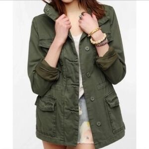 Urban Outfitters Ecote Olive Green Military Utility Jacket - Size Small